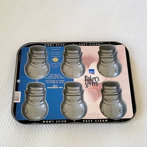 Ekco Baker's Secret Mini Snowman Pan - Picture 1 of 4